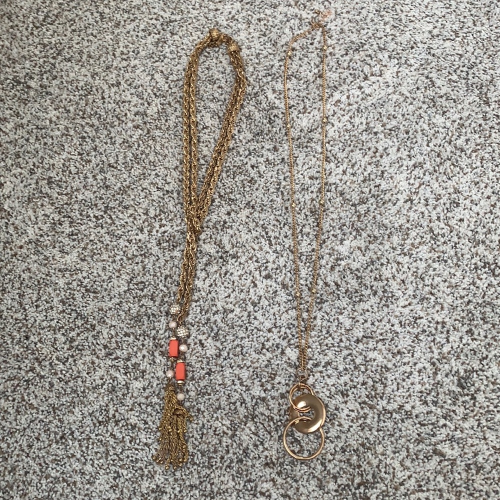 3 Gold necklaces